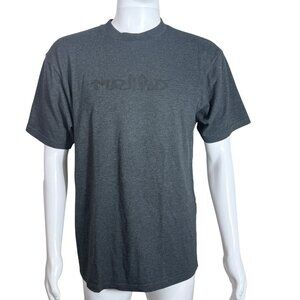 Prog T-Shirt Mens L Gray 100% Cotton Logo Graphic Casual Short Sleeve Crewneck